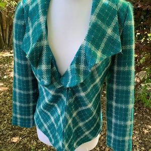 Additions by Chico Teal Blue Tweed Blazer
